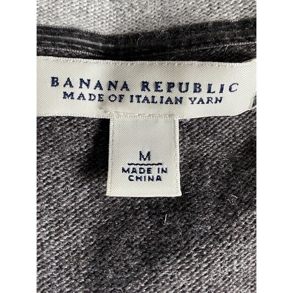 Academia Banana Republic Womens M Gray Preppy Wool/Cashmere Blend Sweater - Picture 4 of 9